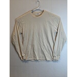 Perfect White Tee Jon‎ M Ivory T-shirt Men's Long Sleeve Crew Neck Size L NWOT